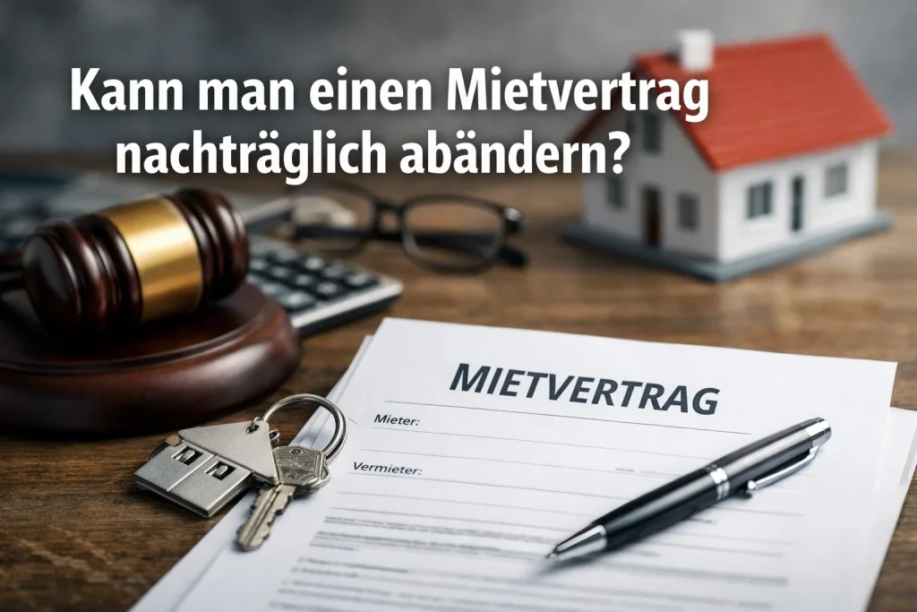 Kann man einen Mietvertrag nachträglich abändern? Kann man einen Mietvertrag nachträglich abändern?