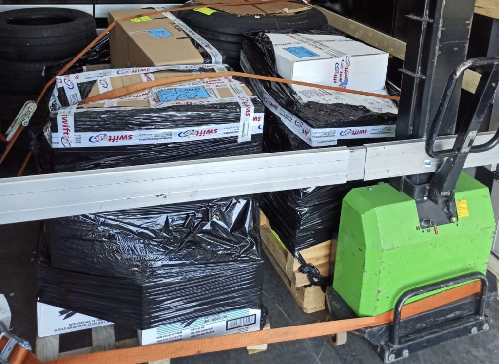 inside of van filled wtith furniture for office relocation