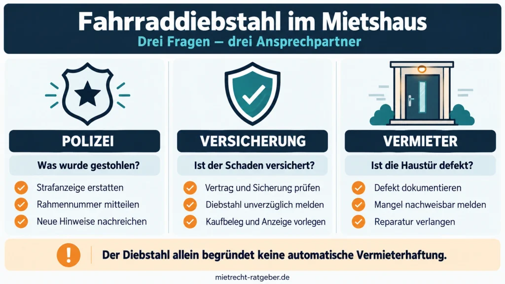 Fahrrad gestohlen in Berlin: Was tun? Anzeige online, Versicherung und Rechte im Mietshaus