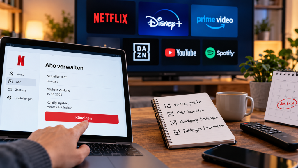 Streaming-Abo kündigen: So behalten Sie Fristen und Kosten im Griff Streaming-Abo kündigen: So behalten Sie Fristen und Kosten im Griff