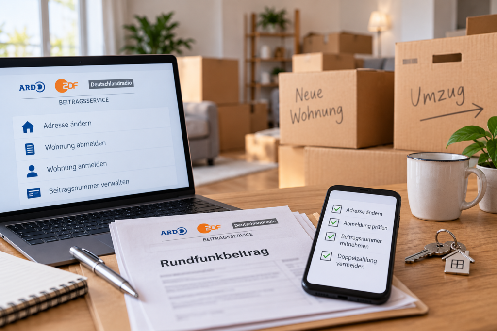 Rundfunkbeitrag beim Umzug: Anmelden, abmelden und Doppelzahlung vermeiden