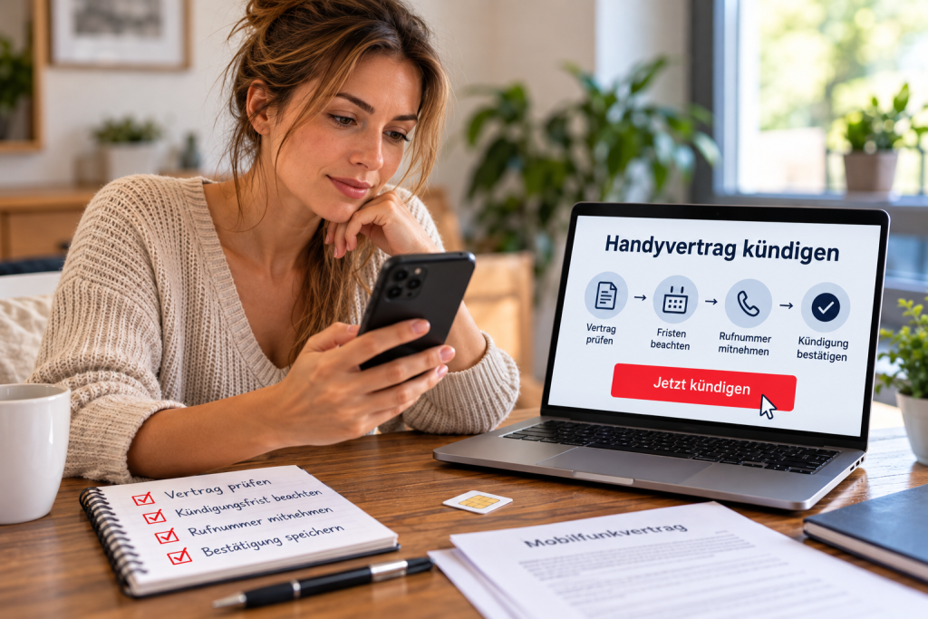 Handyvertrag kündigen 2026: Fristen, Rufnummer und typische Fehler