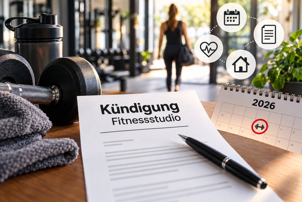 Fitnessstudio kündigen 2026: Fristen, Sonderkündigung und Mustertext