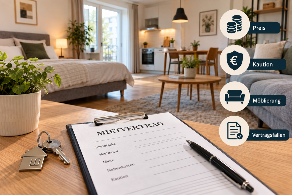 Möblierte Wohnung mieten: Preis, Kaution und Vertragsfallen