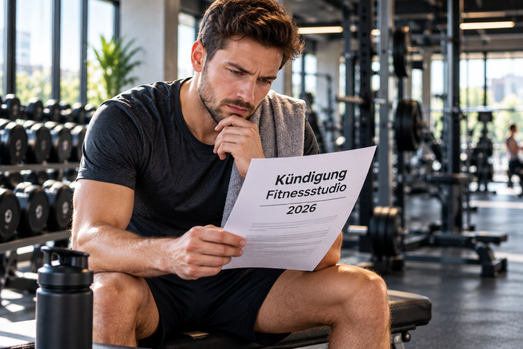 Fitnessstudio kündigen 2026: Fristen, Sonderkündigung und Mustertext