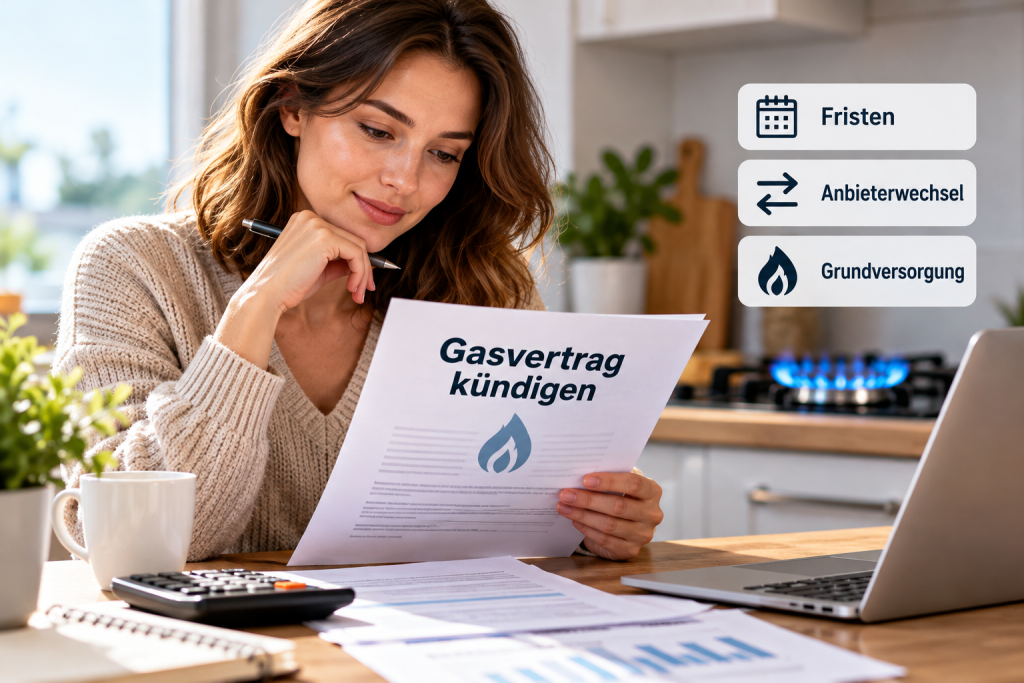 Gasvertrag kündigen: Fristen, Anbieterwechsel und Grundversorgung Gasvertrag kündigen: Fristen, Anbieterwechsel und Grundversorgung