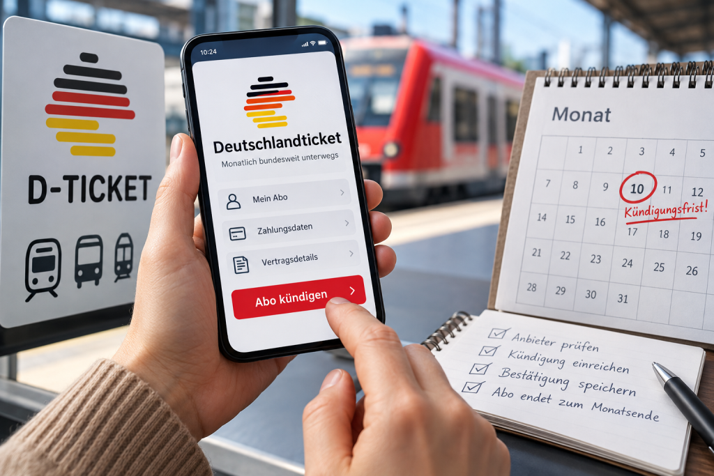 Deutschlandticket kündigen: Bis wann die Kündigung beim Anbieter sein muss